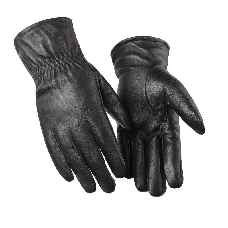 Мужские зимние кожаные перчатки с сенсорным экраном