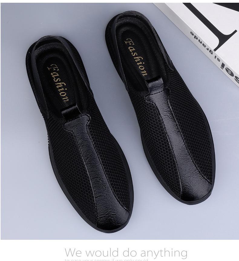 Men's Breathable Mesh Slip-On Casual Shoes, Soft Sole, Large Sizes