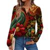 Women's Print Long Sleeve Shirts Elegant Casual Tops Trendy Shirts Tops
