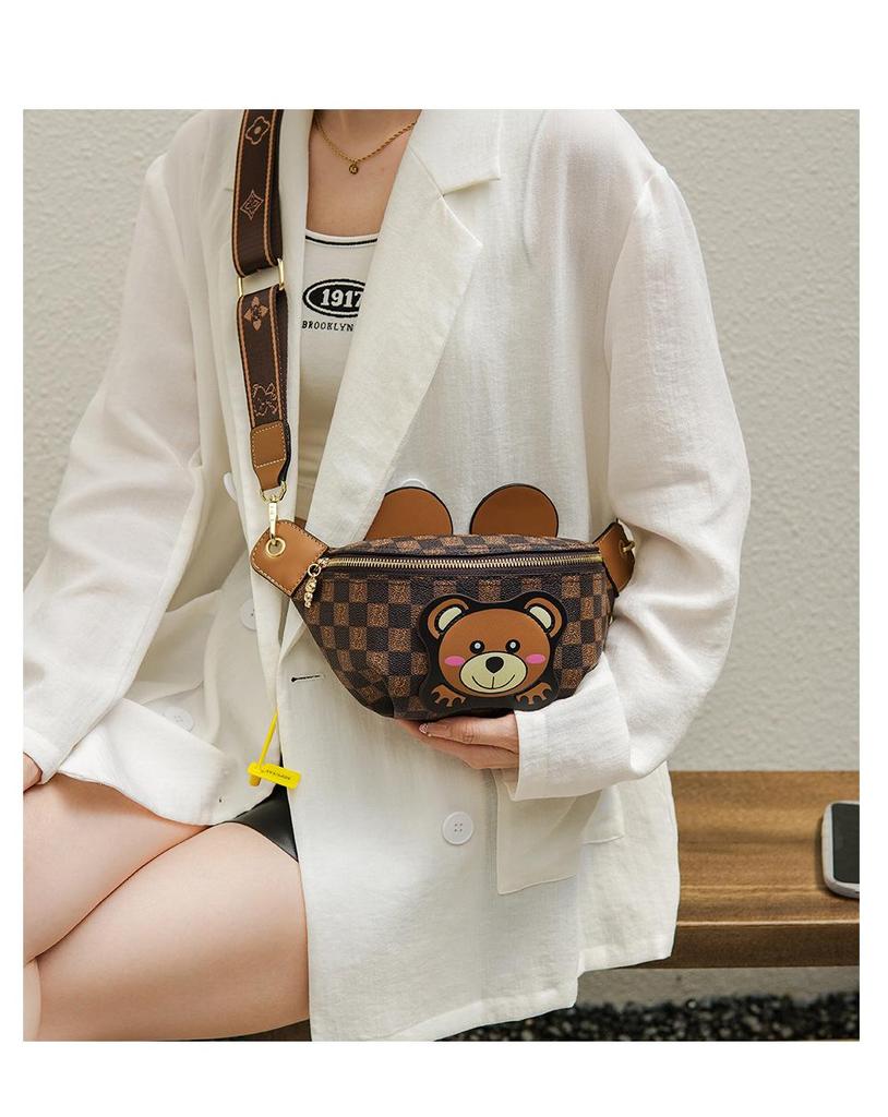 Popular Little Bear Unisex Crossbody Sports Bag - Lightweight Fashion Waist & Chest Bag