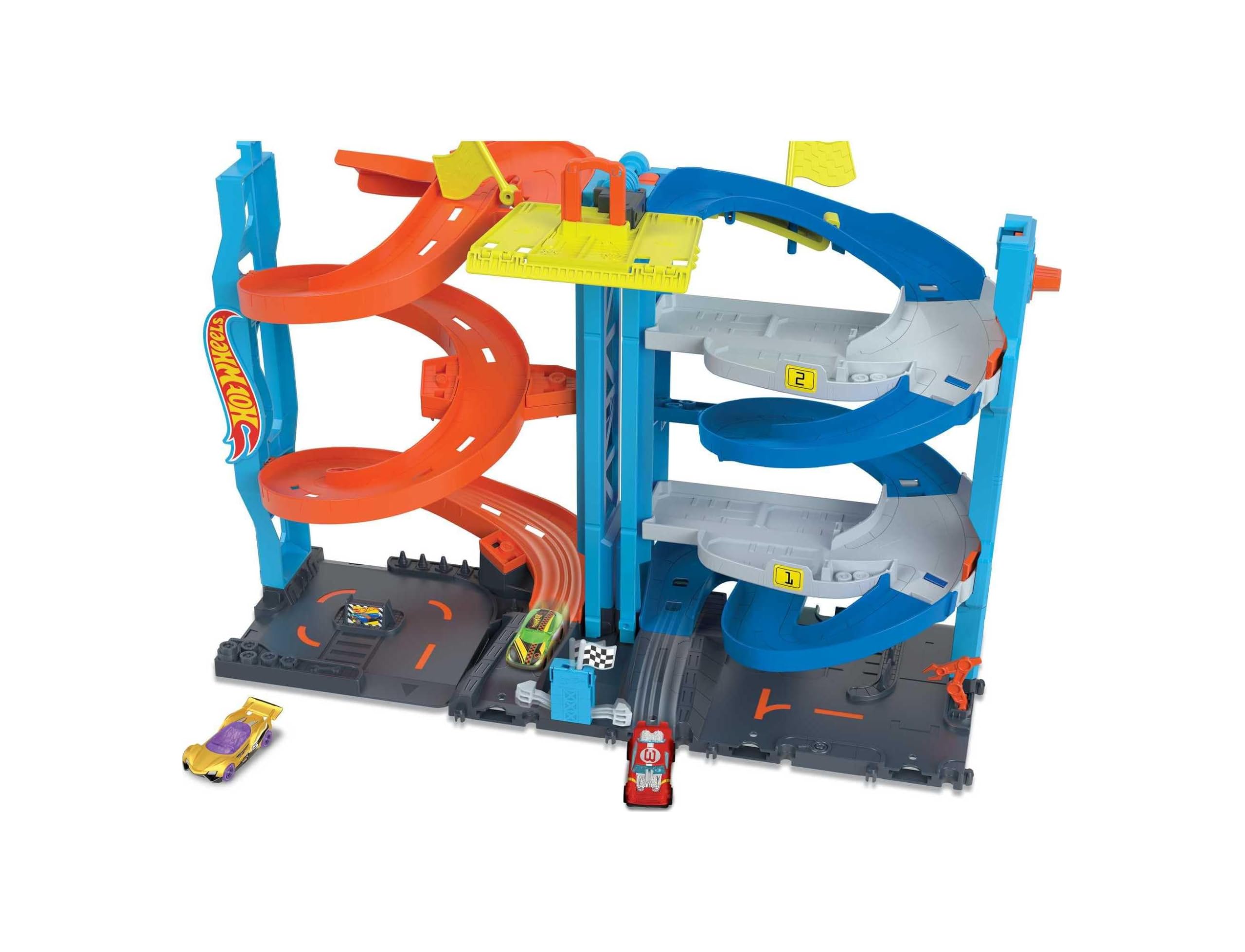 

Hot Wheels Transform Race Tower Playset with 1 Mini Car (Ages 3 and Up) HKX43