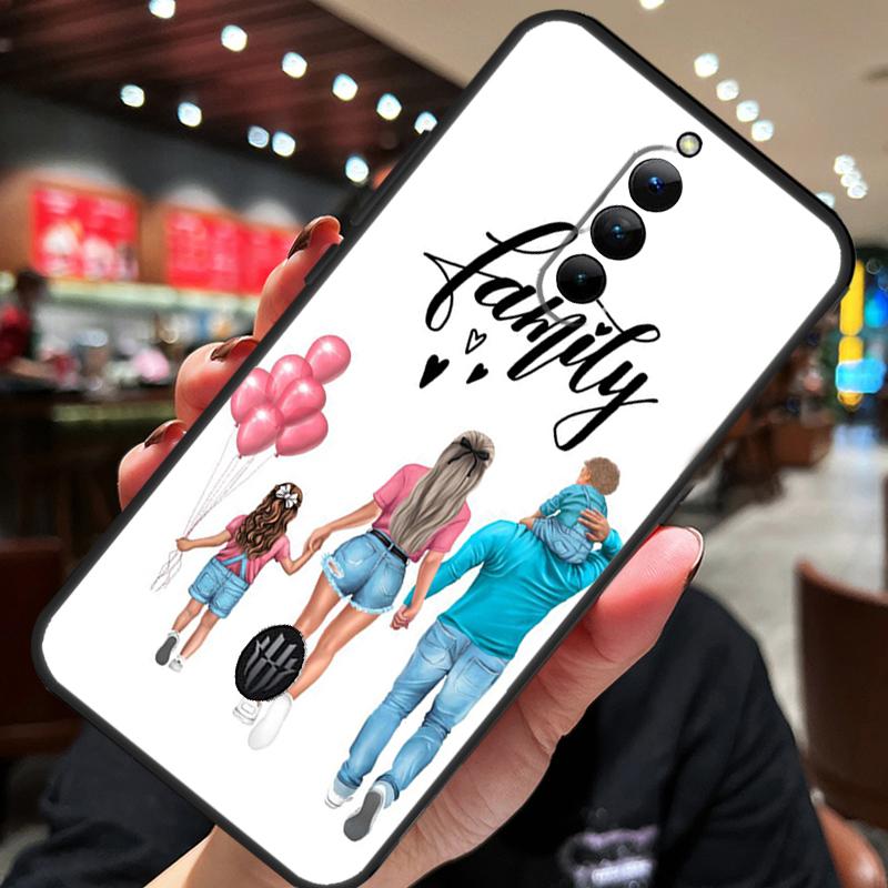 Baby Mom Daughter Girl Son Dad Case For ZTE Nubia Red Magic 8S 9S 10S 8 9 10 Pro Plus 6S 7S 6 7 Pro 5G 6R 11 Pro Plus Cover