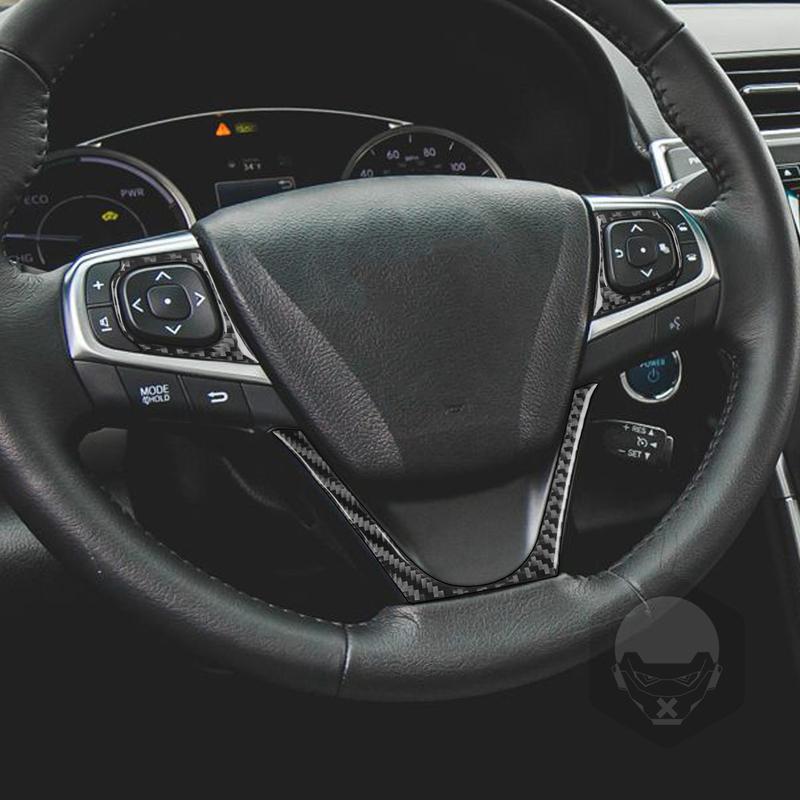 For Toyota Camry 2015 2016 2017 Frame Set Trim Cover Real Carbon Fiber Sticker Car Interior Moulding Accessories