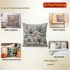 2D Floral Embroidered Pattern Decorative Pillow Covers Pattern Cushion Cover Suitable For Sofa Bedroom Car Pillow Cover