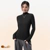 Women's High Neck Wool Long Sleeve Base Layer Top for Fall/Winter