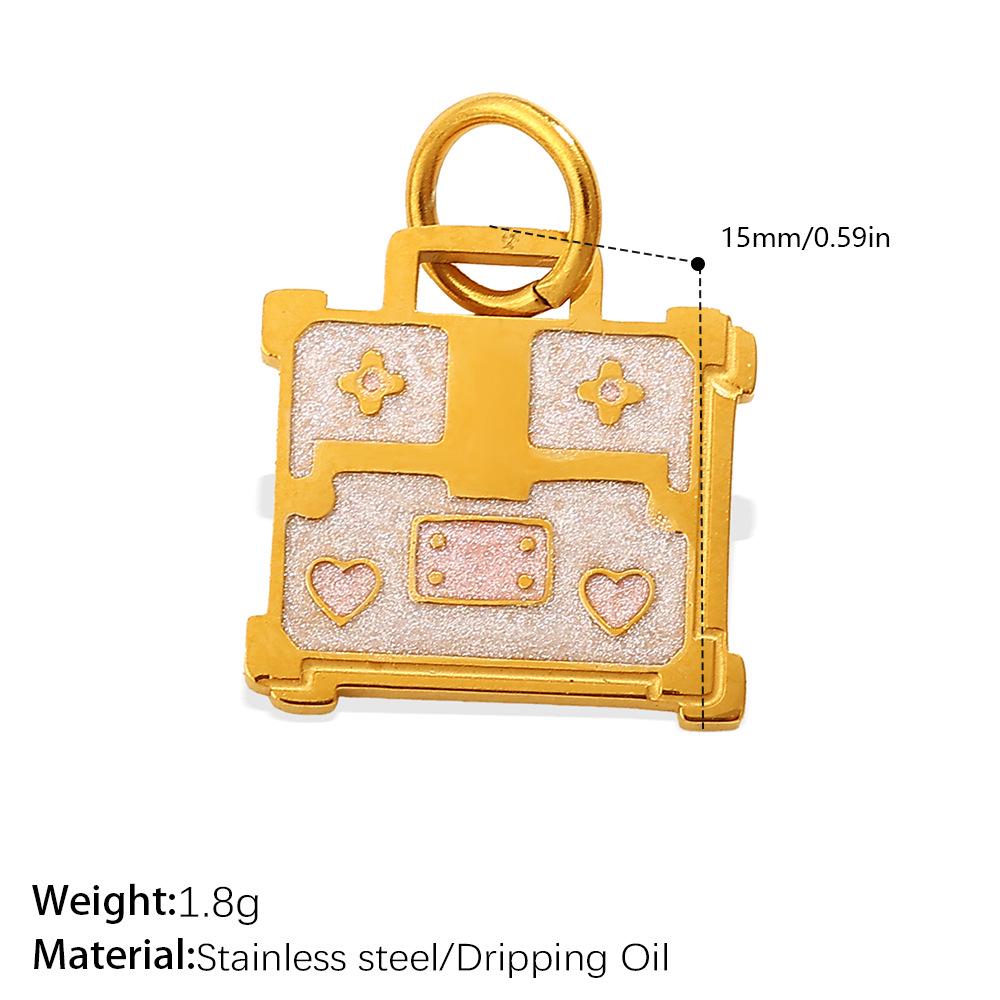Cartoon Edelstahl Drip Oil Anhänger Charms für Halskette, Armband, Schlüsselbund und Handtaschen Zubehör Serie.