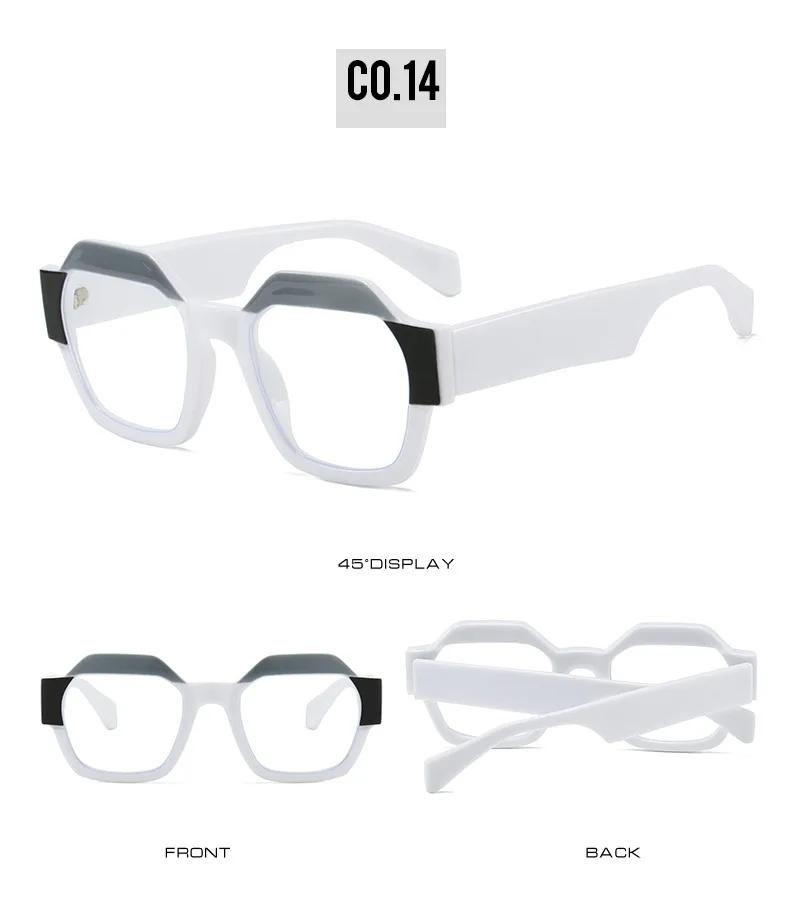 New Vintage Big Square Sunglasses Women Men Fashion Retro Thick Edge Frame Luxury Male Sun Glasses Shades Uv400 Eyeglasses