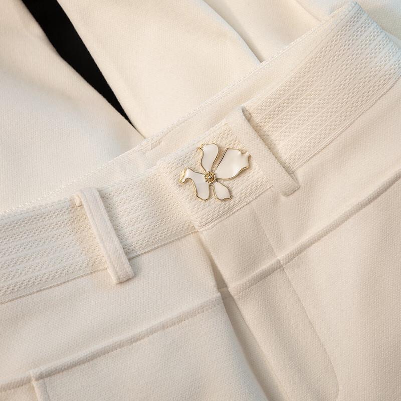 Damen High-Waist Patchwork Weitbeinige Anzughose