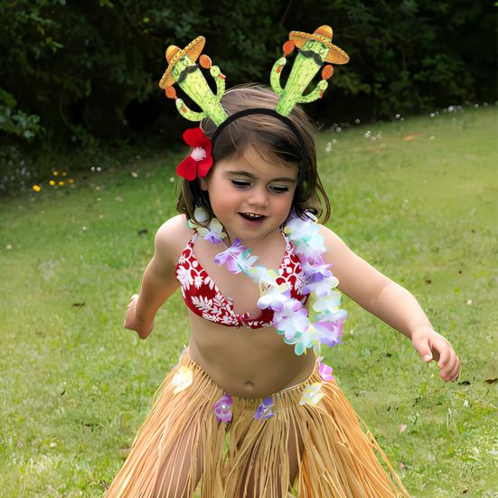 Hawaiian Party Headband Felt Luau Head Boppers Palm Tree Flamingo Pineapple Headbands for Summer Beach Themed Party Favors