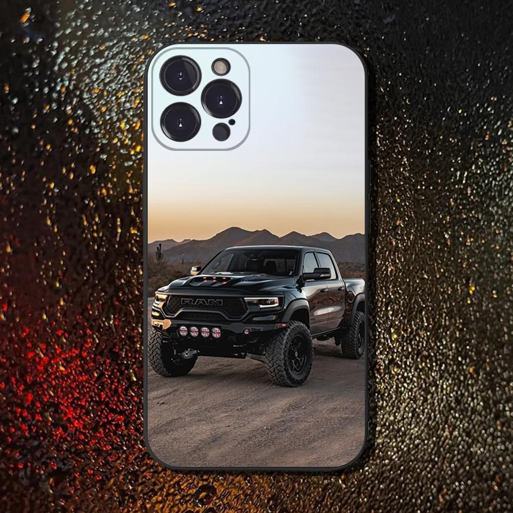 

CAR R-RAM 1500 TRX Phone Case For iPhone 16,15,14,13,12,11 Plus,Pro Max,XS,X,XR,SE,Mini,8,7,Soft Silicone Black Cover iPhone11