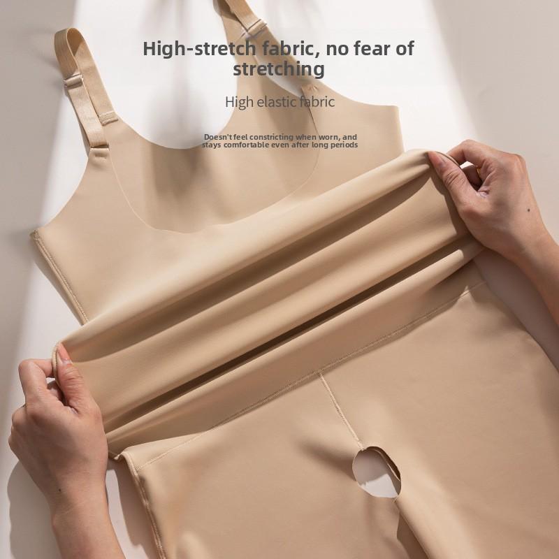 Ms Spring and Summer of Postpartum Shape Waist Carry Buttock Belly In U Shaped Chest Open Fork Jumpsuits