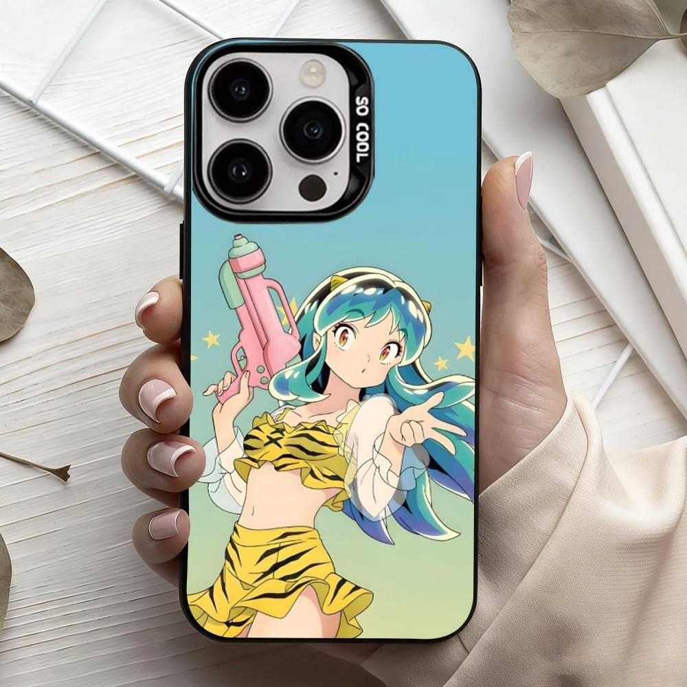 U-Urusei Yatsura L-Lum Mobile Phone Case For iPhone17,16,15,14,13,12,11 Plus,Pro Max Black Candy Silver Plated Cover
