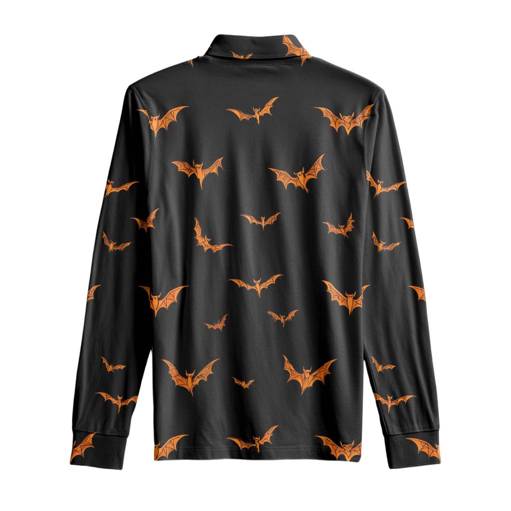 Men's Casual Retro Small V-neck Long-sleeved Top