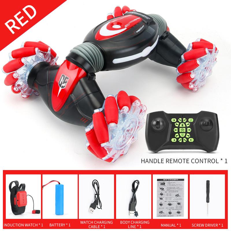 

Детские игрушки Жест Индукционная машина Твист Музыка Танец Машина с дистанционным управлением Деформация Двухсторонняя машина для трюков Внедорожный дрифт-кар красный