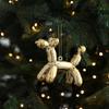 Gold Glitter Cartoon Ornament for Christmas Tree Decoration