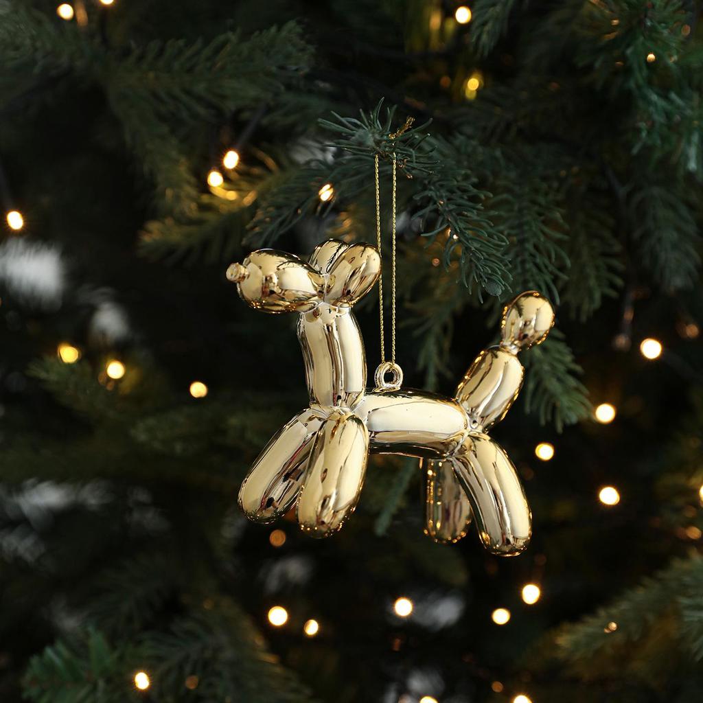 Gold Glitter Cartoon Ornament for Christmas Tree Decoration