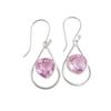 925 Sterling Silver Morganite Gemstone Ethnic Jewelry Earrings 1.50"For Daughter EE-38-11