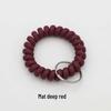 Matte Plastic Anti-Lost Spring Coil Cord Keychain and Hair Tie Bracelet