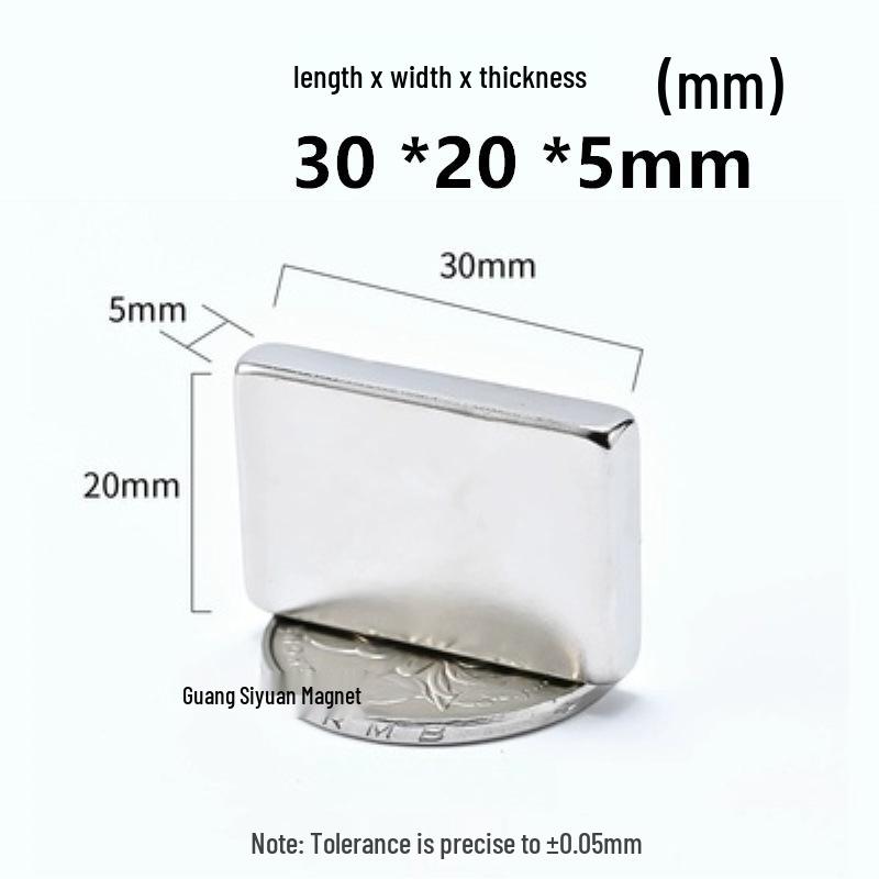 N52 Super Strong Neodymium Iron Boron Magnet, Rectangular 25x30x100mm, Permanent Magnetic Steel Sheet.
