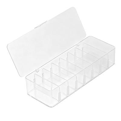 Transparent Data Cable Storage Box Multi Function 8 Grid Basic Cable Storage Organizer PS Durable Data Cable Organizer Home