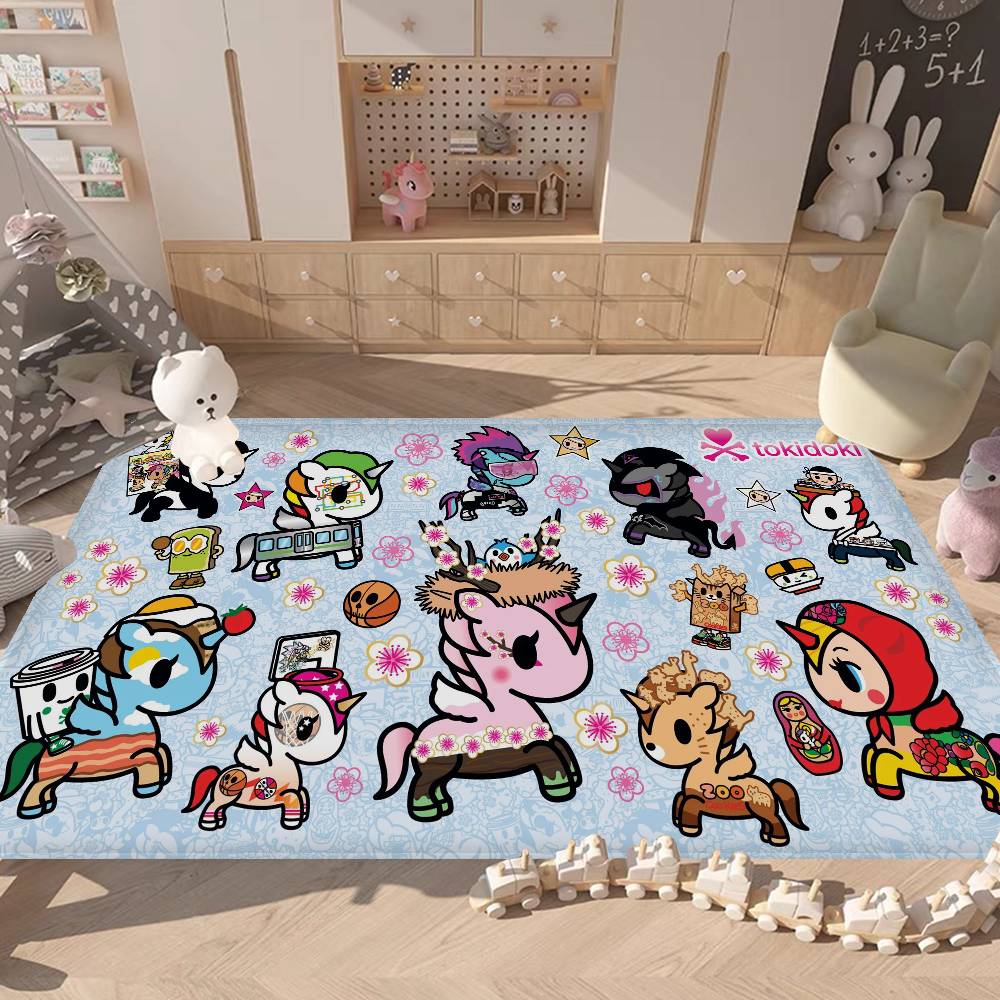 Character T-tokidoki Floor Mat INS Style Soft Bedroom Floor House Laundry Room Mat Anti-skid Household Carpets