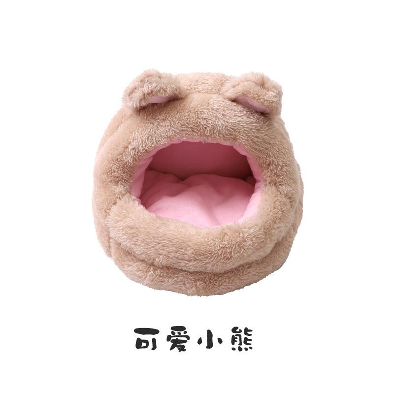 

Hamster nest Small pet nest four-season Gentle Warm cotton bed flower branch mouse guinea bag glider Dutch pig house pet supplies S