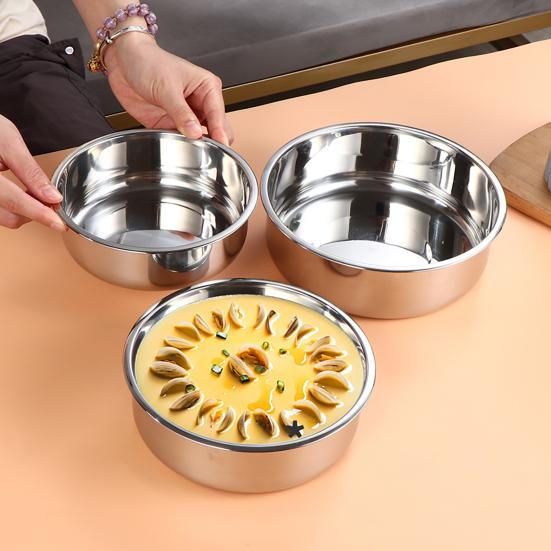 Edelstahl Kuchenformen Runde Backformen für Ofen Heißluftfritteuse Schnellkochtopf Stapelbare Mehrzweck-Backformen für Kuchen Pizza Gedämpfte Gerichte