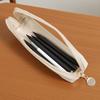 Three- Casual Transparent PU Pencil Case Casual Window Leather Pencil Case Transparent Stationery Bag