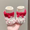 0-12 Måneder Varme Skridsikre Baby Småbørn Tegneserie Fløjl Prinsesse Før-gangssko