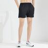Li Ning Fitness Series Solid Color Logo Loose Mid Waist Sports Shorts Men Shorts Black AKSS013