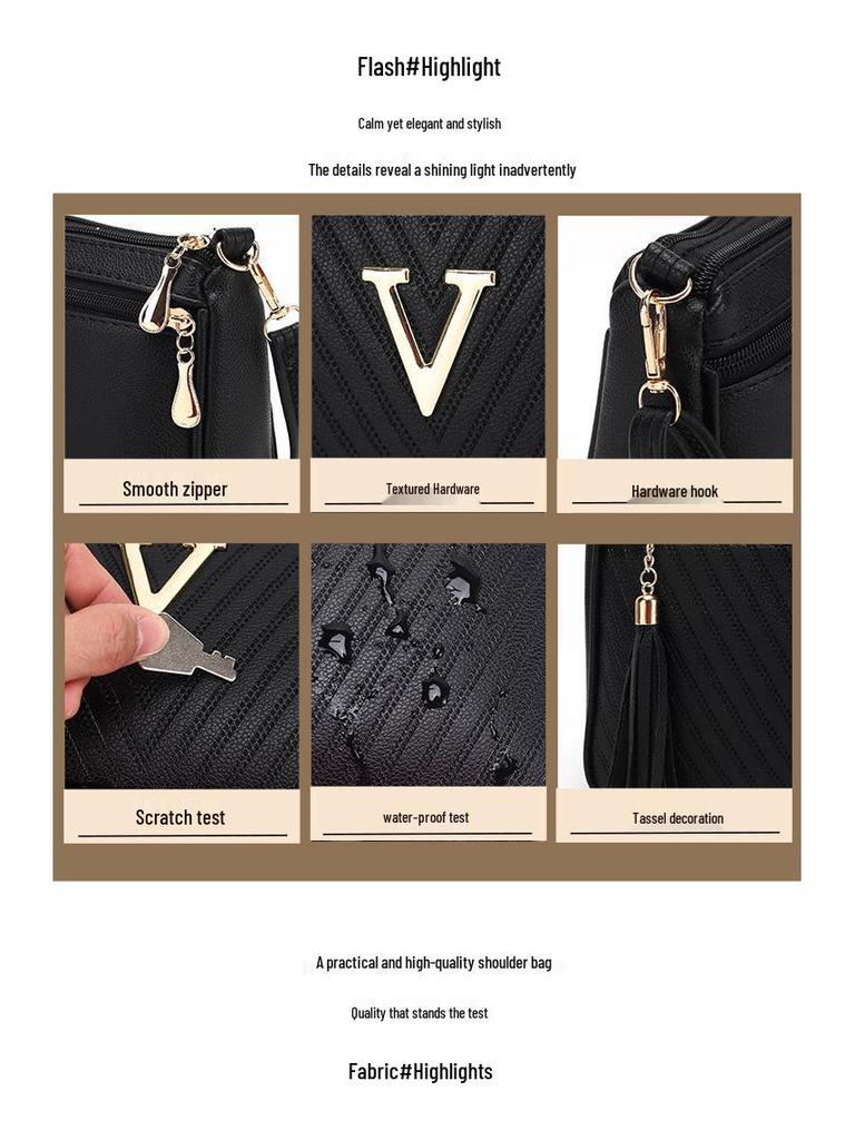 Women's Large Capacity Fashion Crossbody Shoulder Bag - Versatile and Popular for Summer