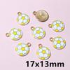 20pcs Enamel Football National Flags of Various Countries Charms Pendant DIY Jewelry Making Accessories for Necklace Earrings