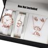 Damen Armbanduhr und Koordinierende Schmuckkollektion Anhänger Halskette Armband Ringe Ohrringe Modisches Damen Schmuckset