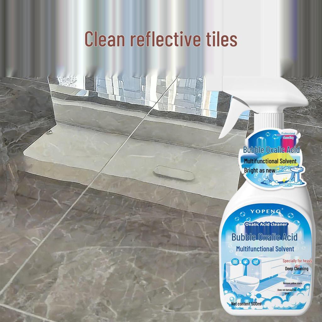 Detergente per Piastrelle Effervescente all'Acido Ossalico: Rimuovi Macchie Forti e Ingiallimento per Pavimenti di Bagno e WC