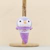 Ice Cute Cream Penguin Plush Pendant Keyring With Embroidered Design Letters