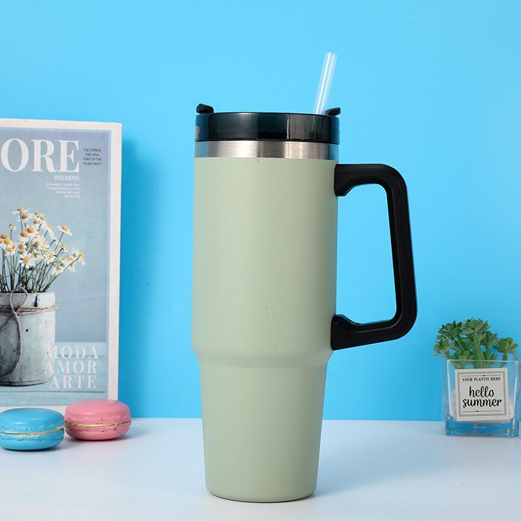 

Кружка Bingba 30 унций, Двухслойная кружка с ручкой, окрашенная методом напыления в истинный цвет, Креативная офисная кружка, Кружка для пива для улицы 30oz светло-зеленый