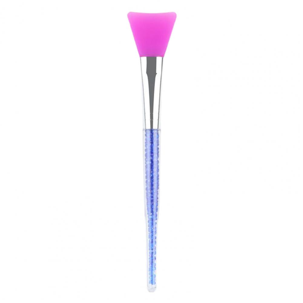 Makeup Face Masque Brush Soft long Handle Face Masque Silicone Masque Applicator Multi-Function Makeup Tool темно-синий