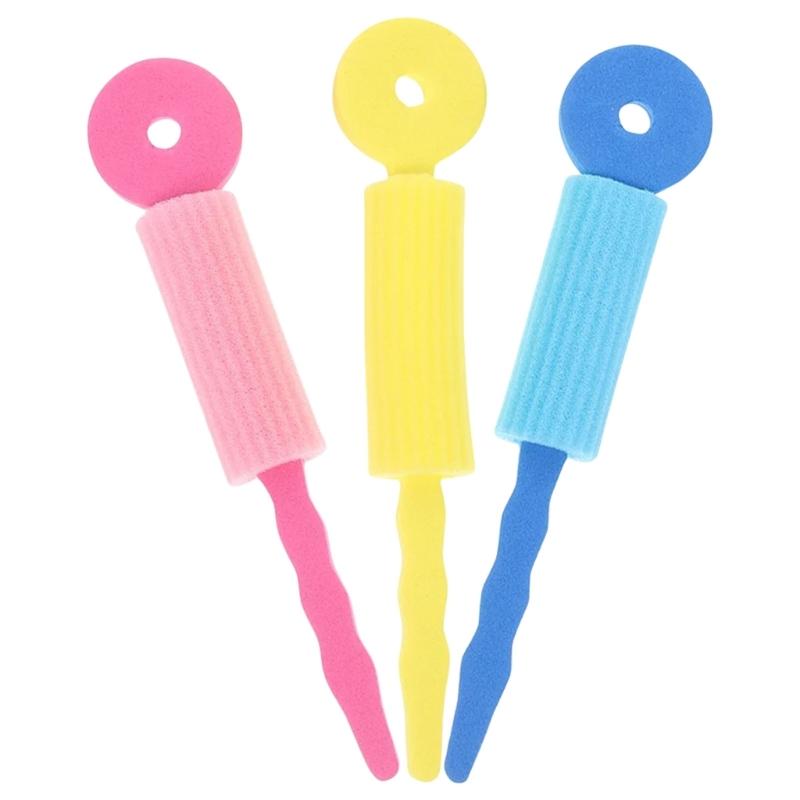 3 шт. Бигуди для волос без нагрева, Мягкие бигуди для сна, Ночные бигуди без нагрева для длинных волос, Пенные бигуди без нагрева, 1