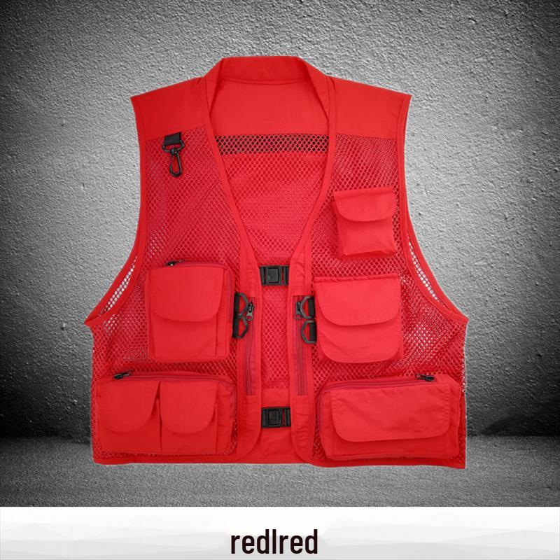 

Men s Breathable Multi-Pocket Workwear Vest - Customizable Logo for Outdoor Volunteers 2XL