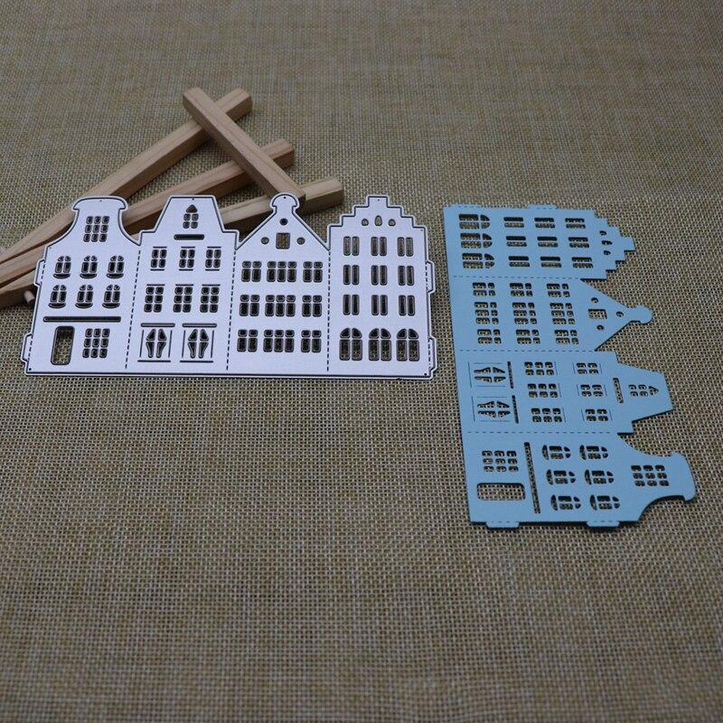 Κουτί οικοδόμησης με ανάγλυφη εκτύπωση, μήτρες κοπής μετάλλων, τεμάχια πλαισίου φαναριού για διακόσμηση Scrapbooking και κατασκευή καρτών