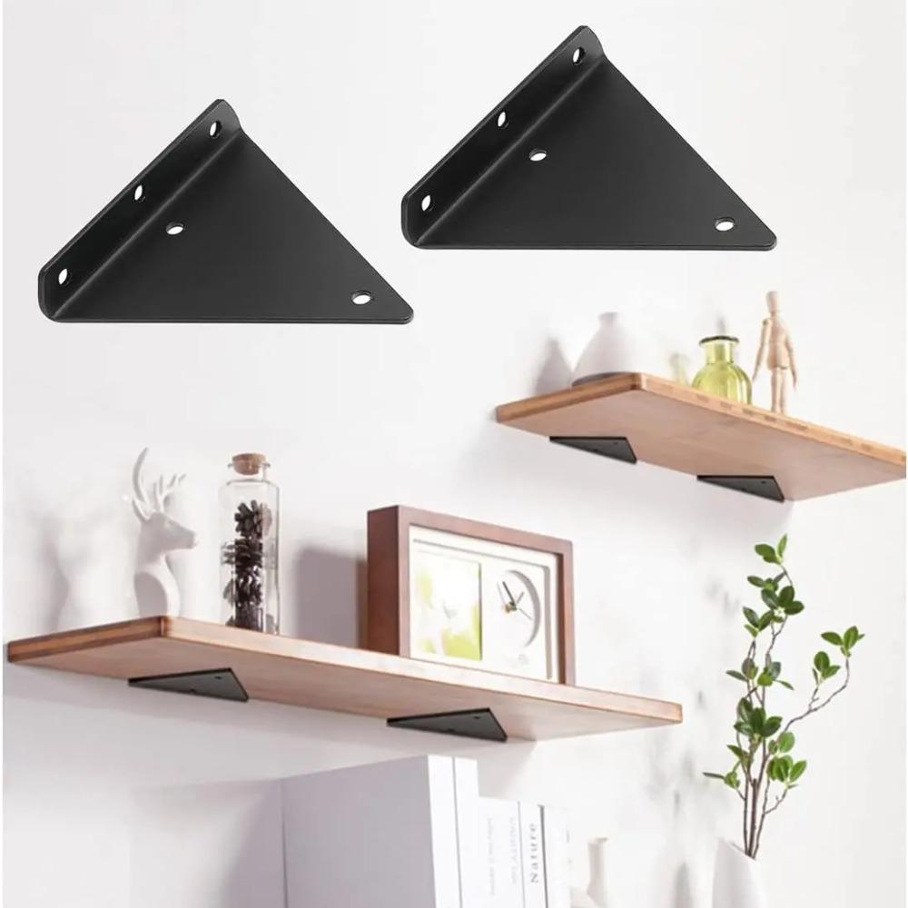 Right Triangle Corner Supports Invisible Furniture Fasteners for Beds/Cabinets/Shelves, Hidden Wall Brackets Floating Shelves