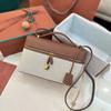 Stylish Crossbody Shoulder Bag Temperament All-in-one Luxury Color Contrast Design Tote Vintage Box-shaped Leather Crossbody Bag