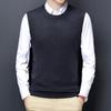 Men S Sleeveless Knit Vest Wool Blend Casual Pullover Sweater