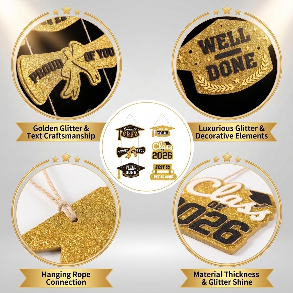 Graduation Doorplate Couplet Doctoral Cap Exam Paper Graduation Decoration Hanging Decoration