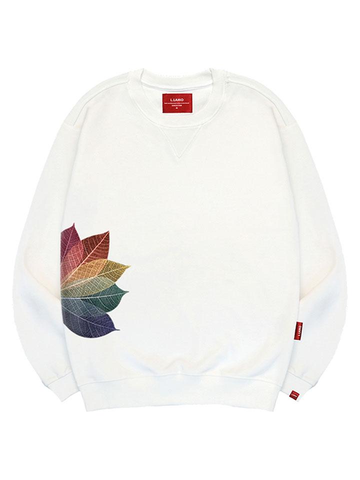 Ellamo Leaf Sweatshirt Unisex Big Sizes S~4Xl