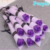 10 PCs Artificial Rose Flower Soap Bouquet Wedding Flower Decoration Multicolor Fake Roses