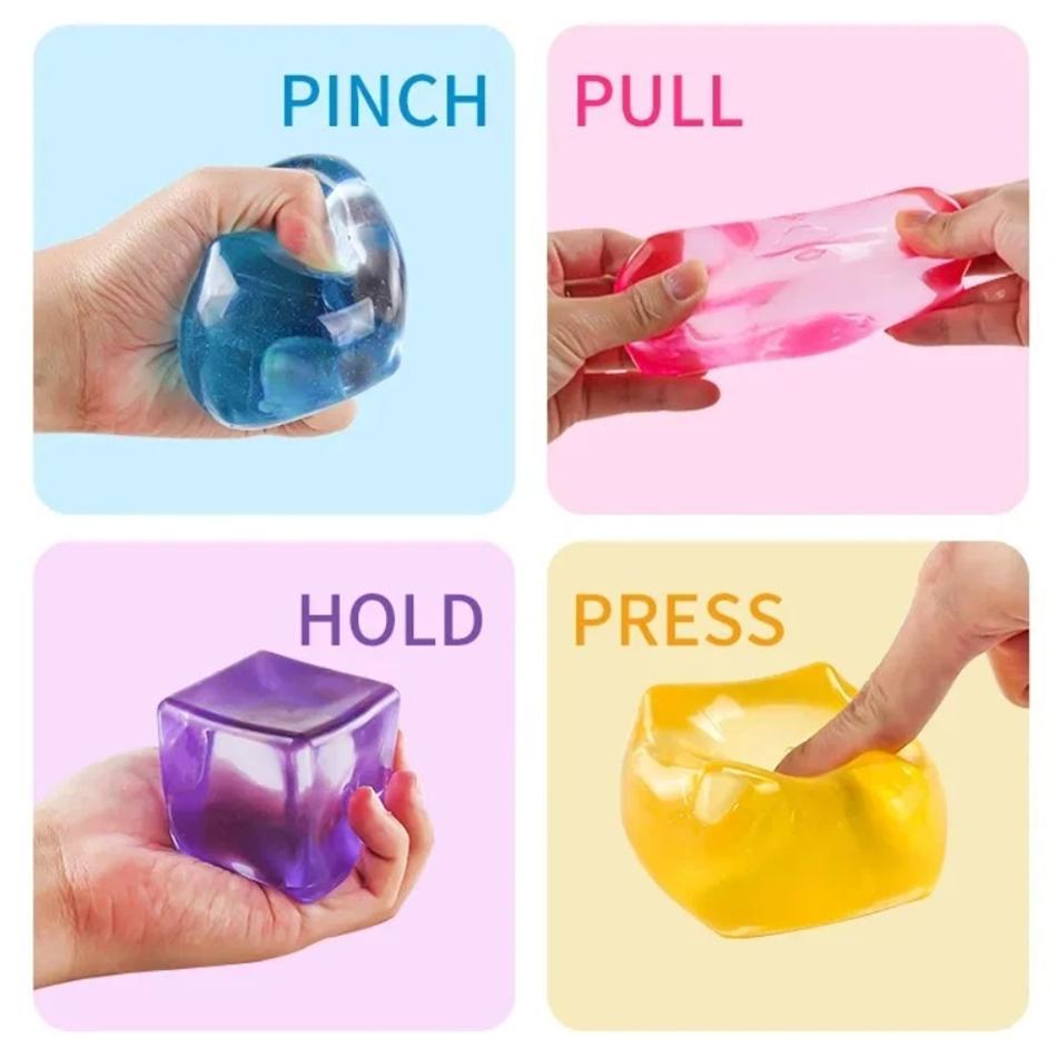Squeeze Cube Fidget Toy Stress Relief Anxiety Calm Toy Sensory Focus Toy For Adhd Portable Office Desk Decompression Gadget
