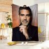 Celebrity G-Georges Clooneys Throw Lightweight 240G Flannel Blanket Soft Skin-Friendly For Summer Cooling