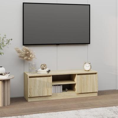 Vidaxl Szafka Pod Tv, Z Drzwiczkami, Dąb Sonoma, 102X30X36 Cm
