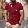 Summer 2025 Men's Casual POLO Shirt - Fashionable Patchwork Short Sleeve with Pocket